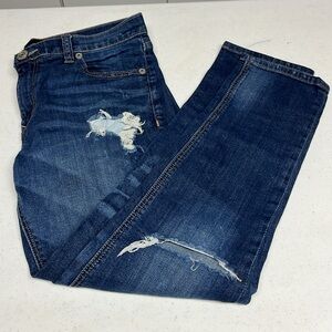 Express Distressed Girlfriend Jeans